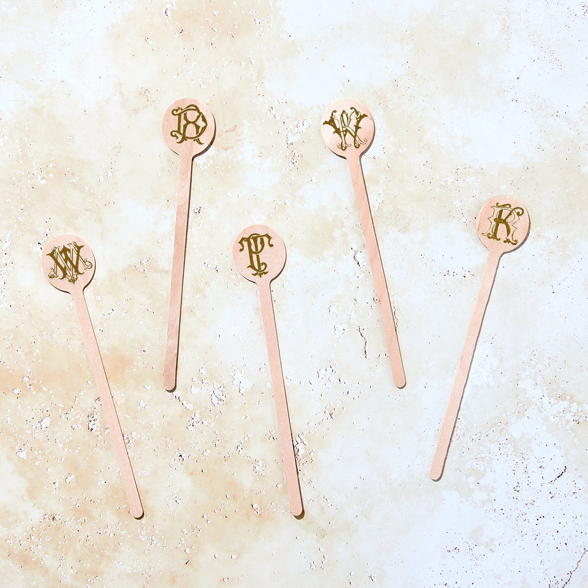 Custom Wedding Stir Sticks