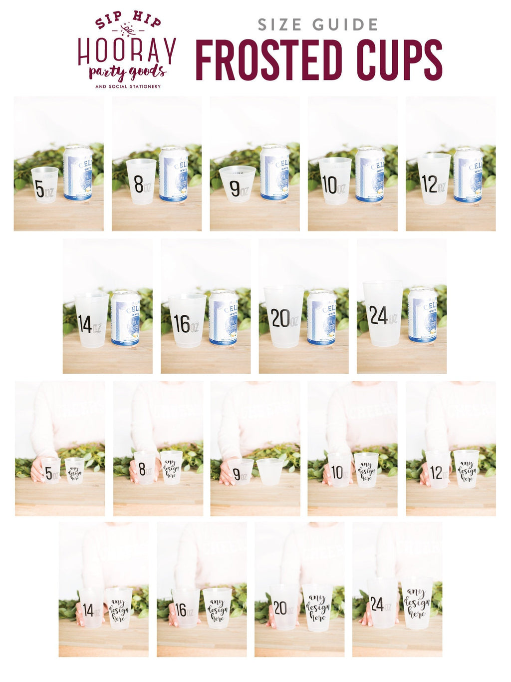 Custom Wedding Venue Sketch Frosted Cups