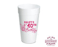 Custom Western Birthday Foam Cups