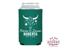 Custom Western Cow Skull Foam Can Coolers