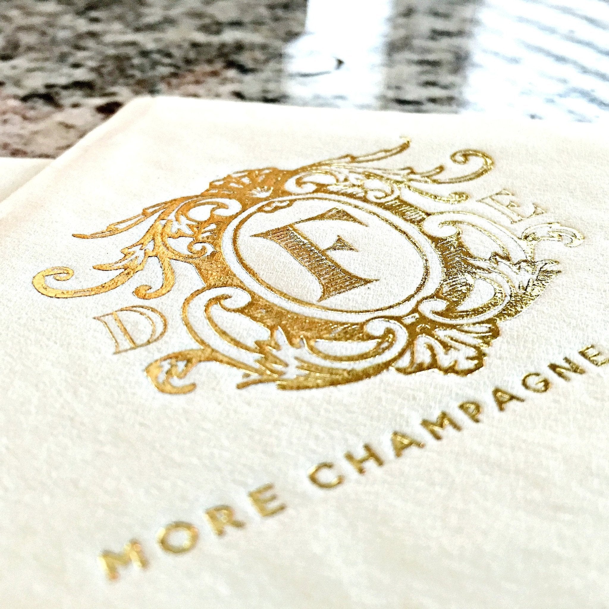 Custom Wreath Initials Beverage Napkin