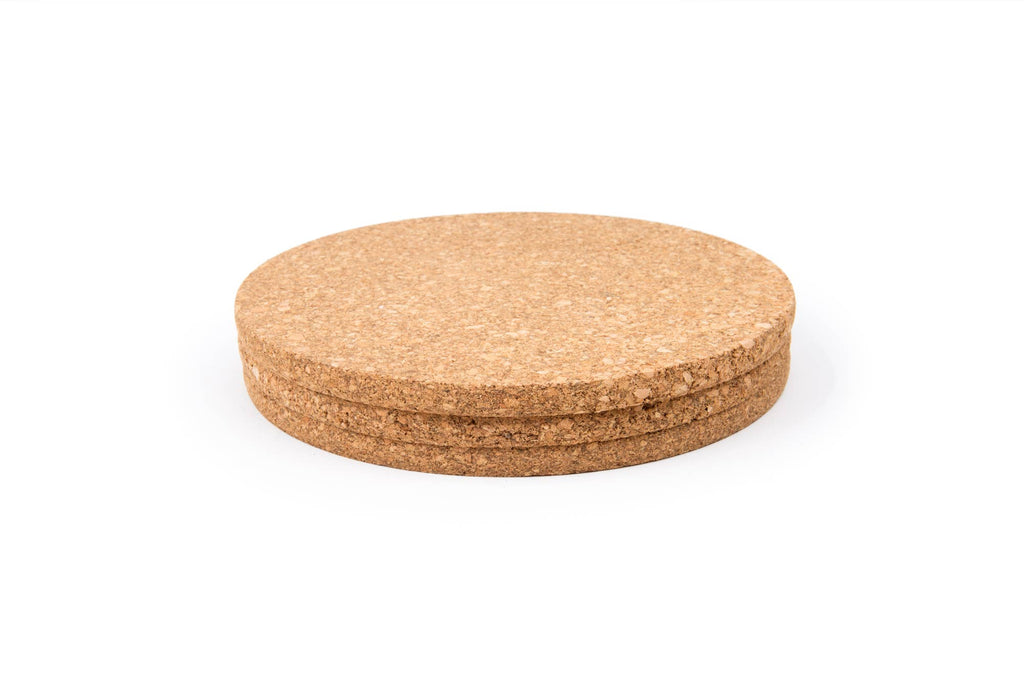 7.25" Round Cork Trivets - Set of 3