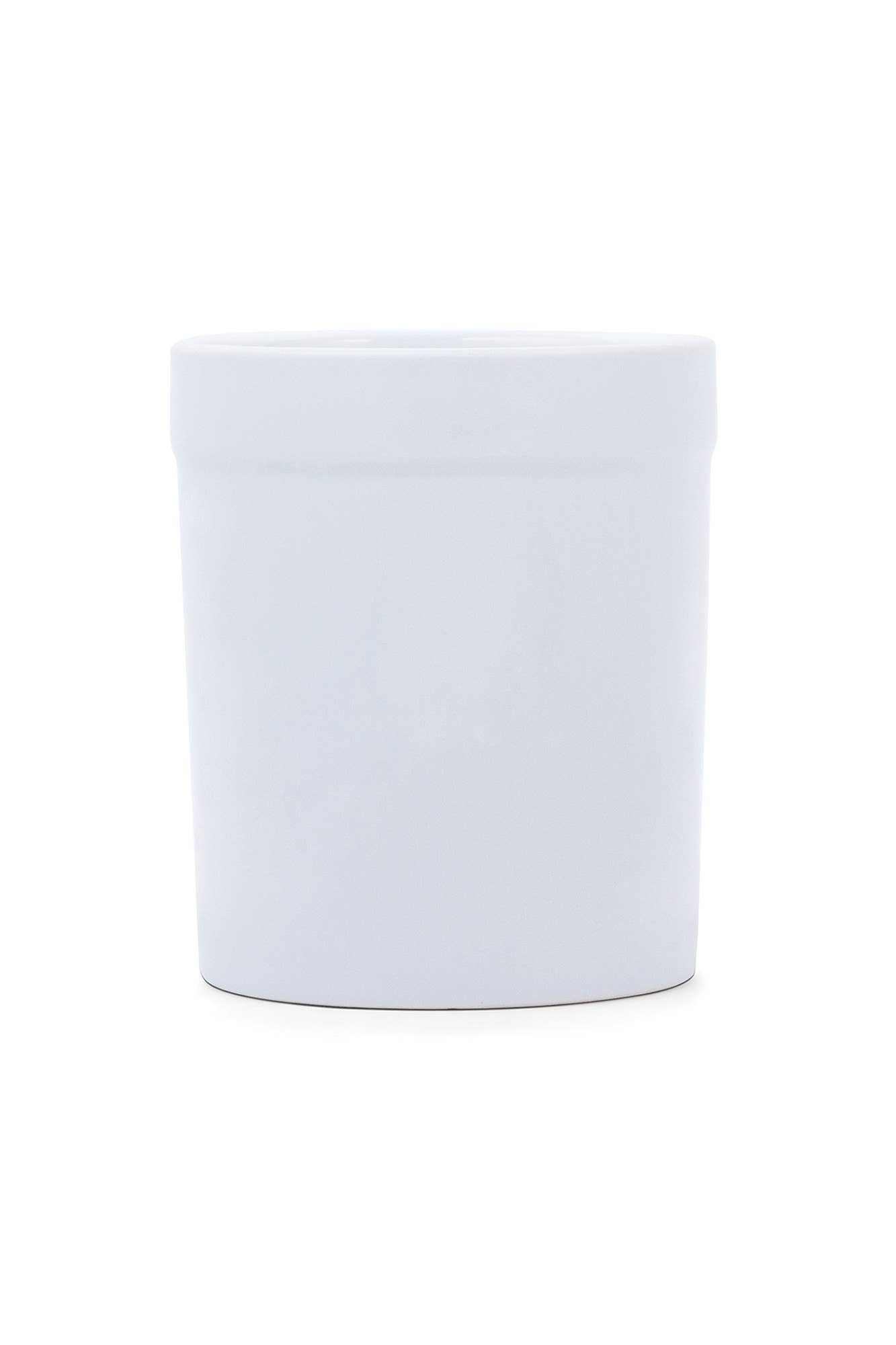 Stoneware Utensil Holder, White