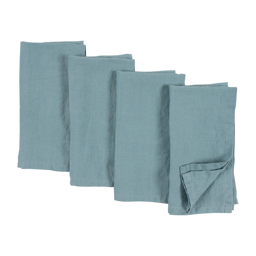 Stone Washed Linen Napkins - Set Of 4