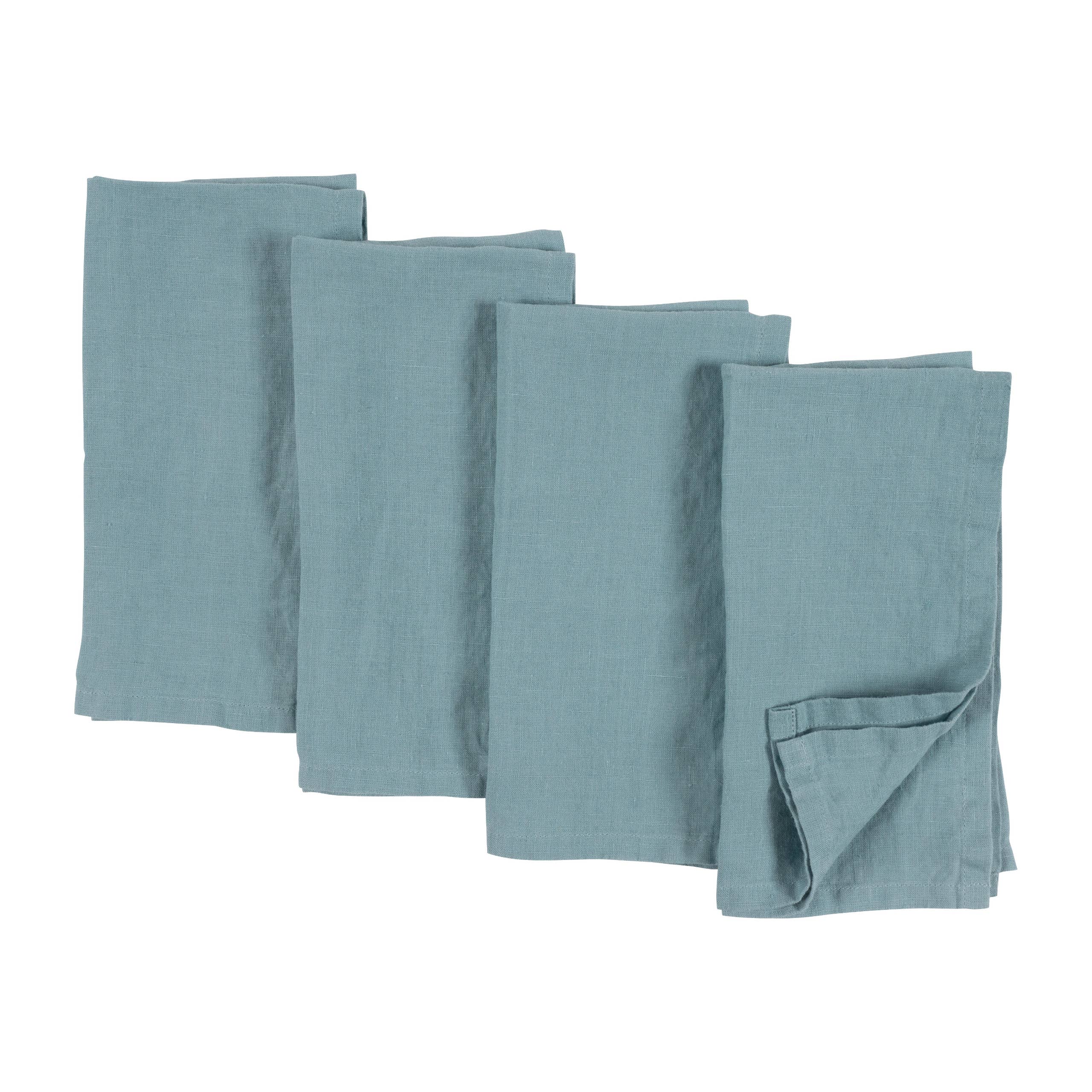 Stone Washed Linen Napkins - Set Of 4