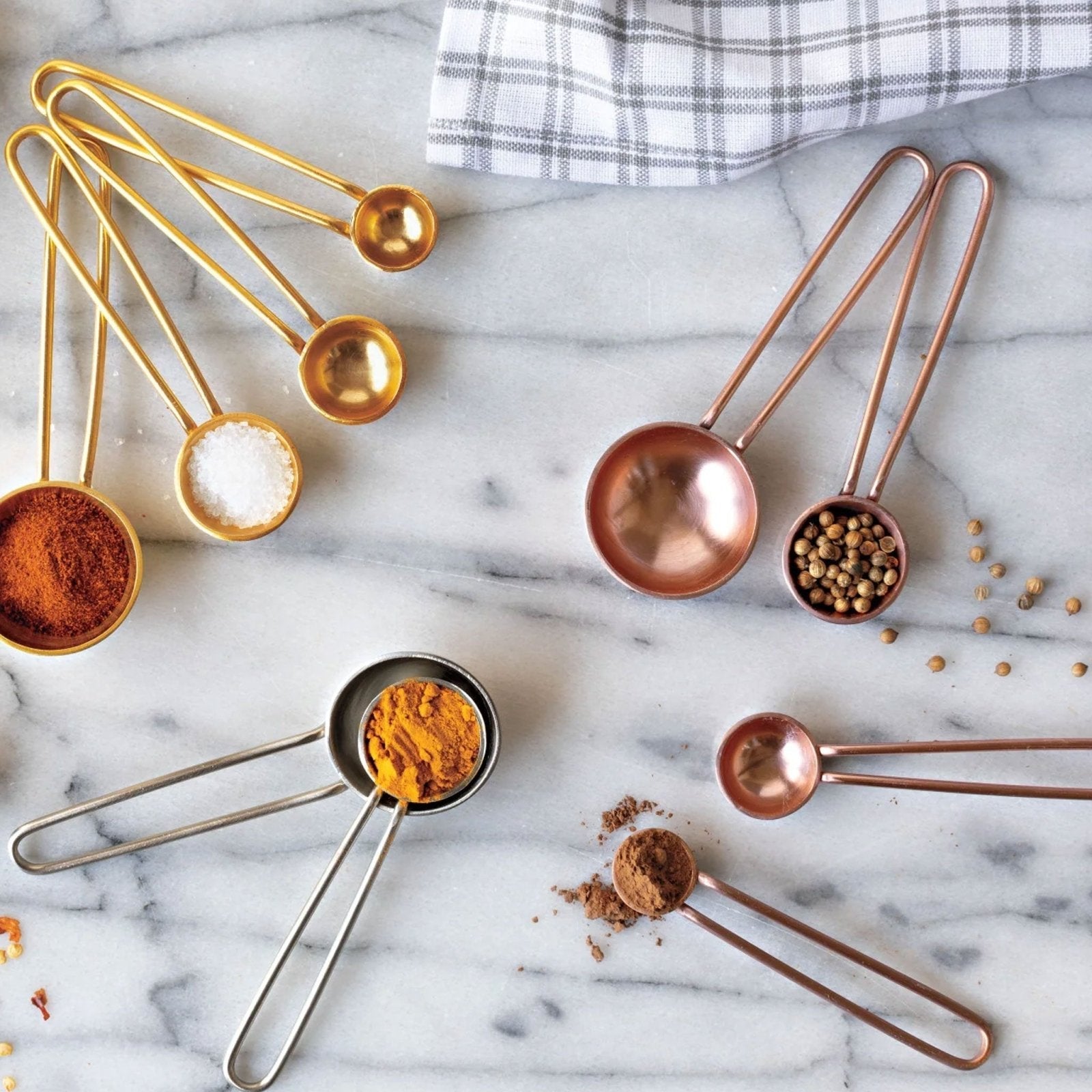 Now Designs Rose Gold Measuring Spoons - Set of 4
