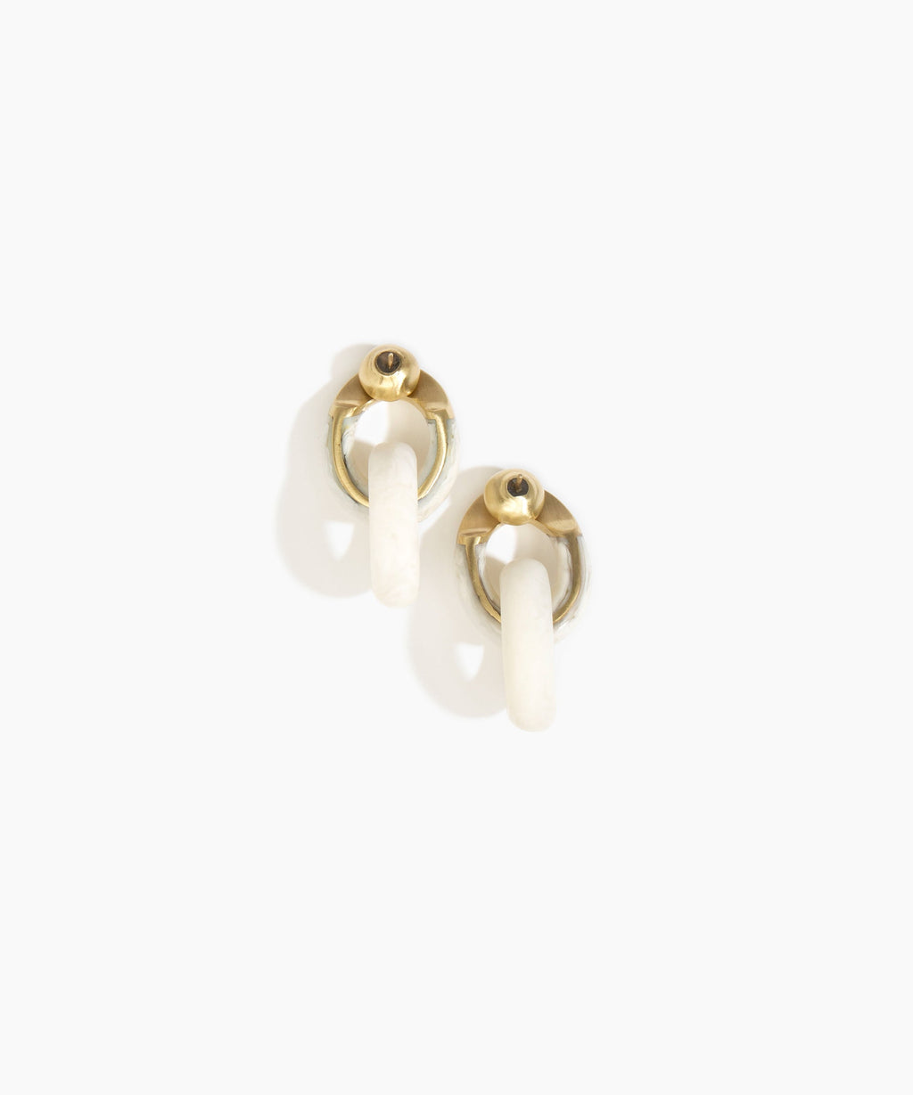 Small Rock Chain Earrings