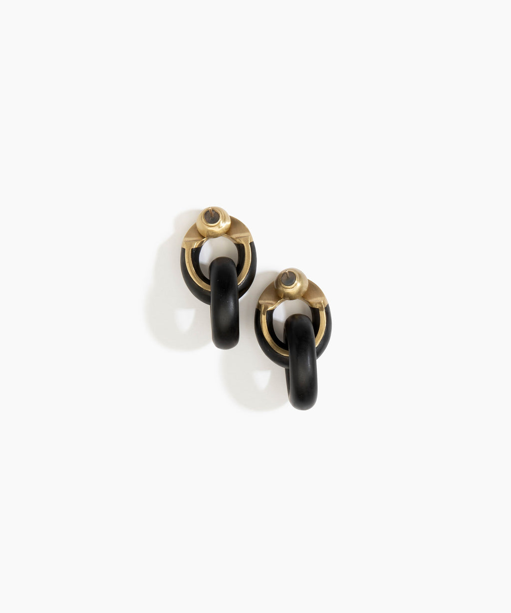 Small Rock Chain Earrings