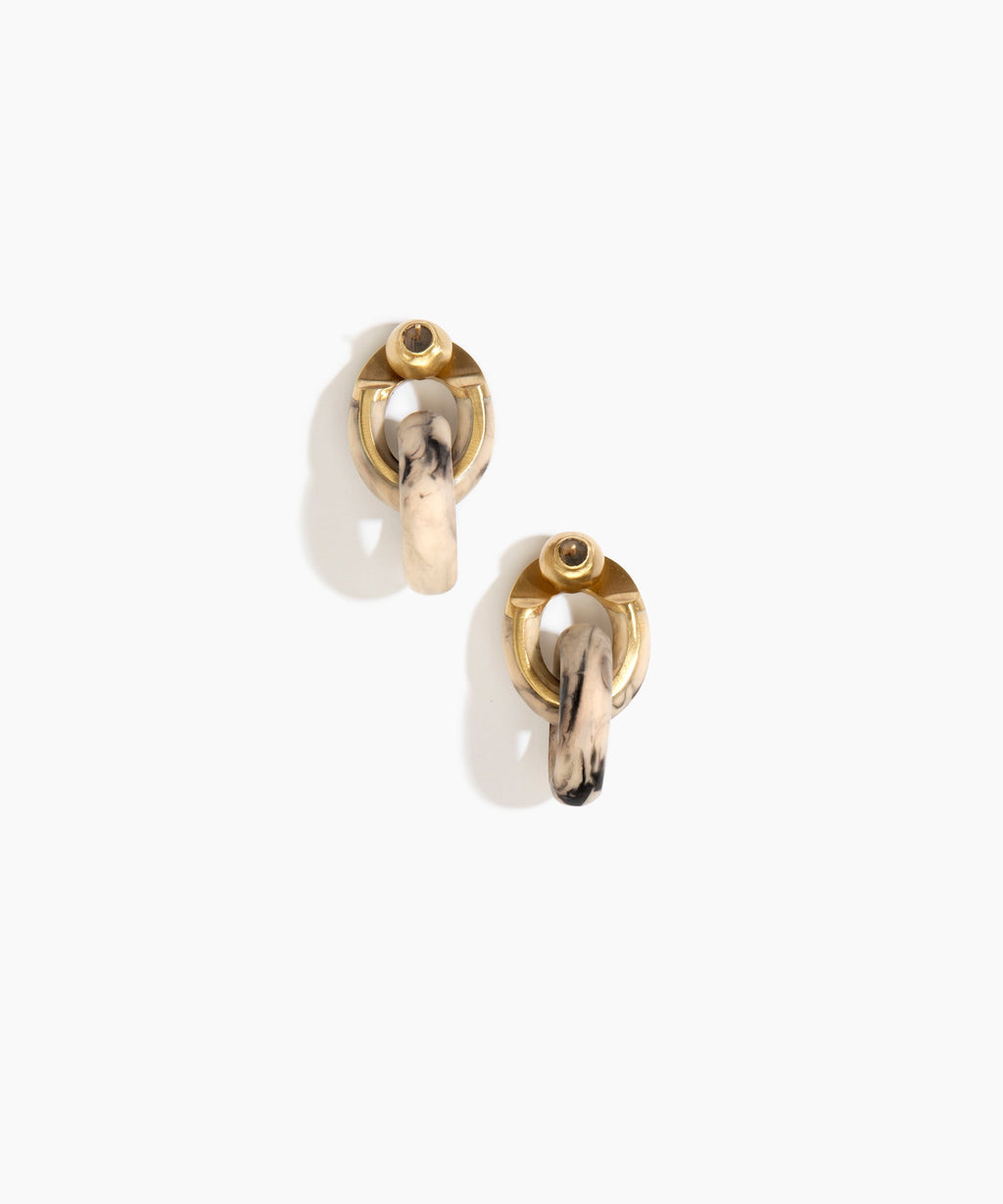Small Rock Chain Earrings