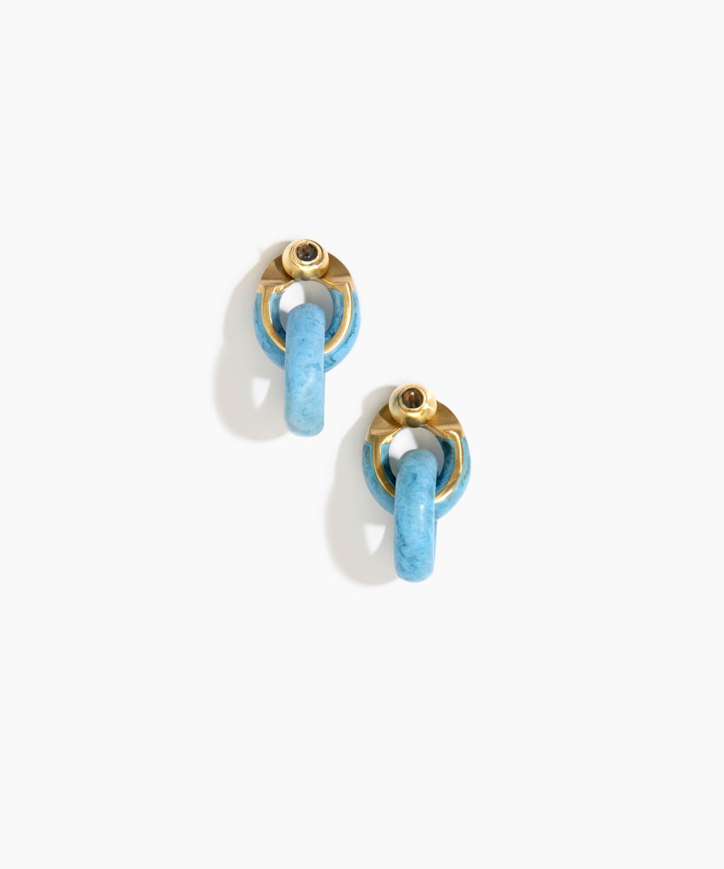 Small Rock Chain Earrings