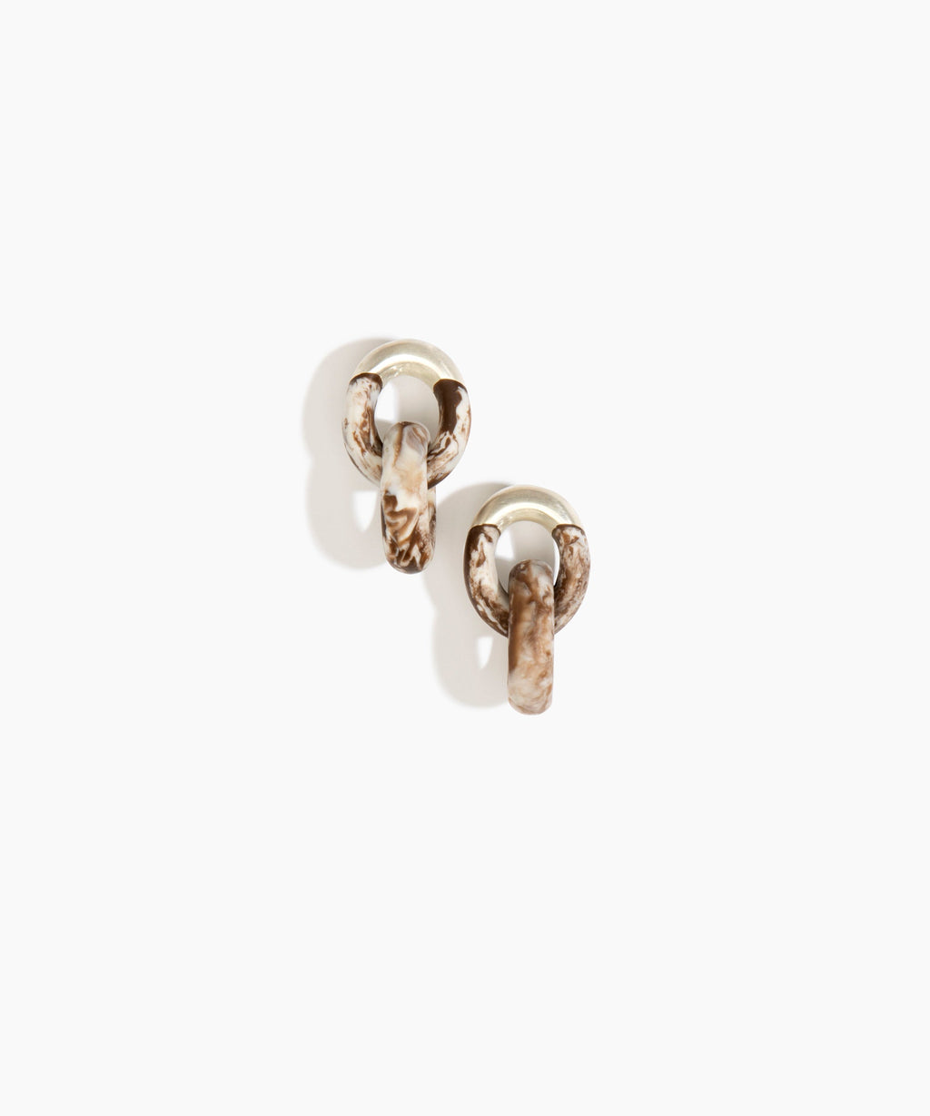 Small Rock Chain Earrings