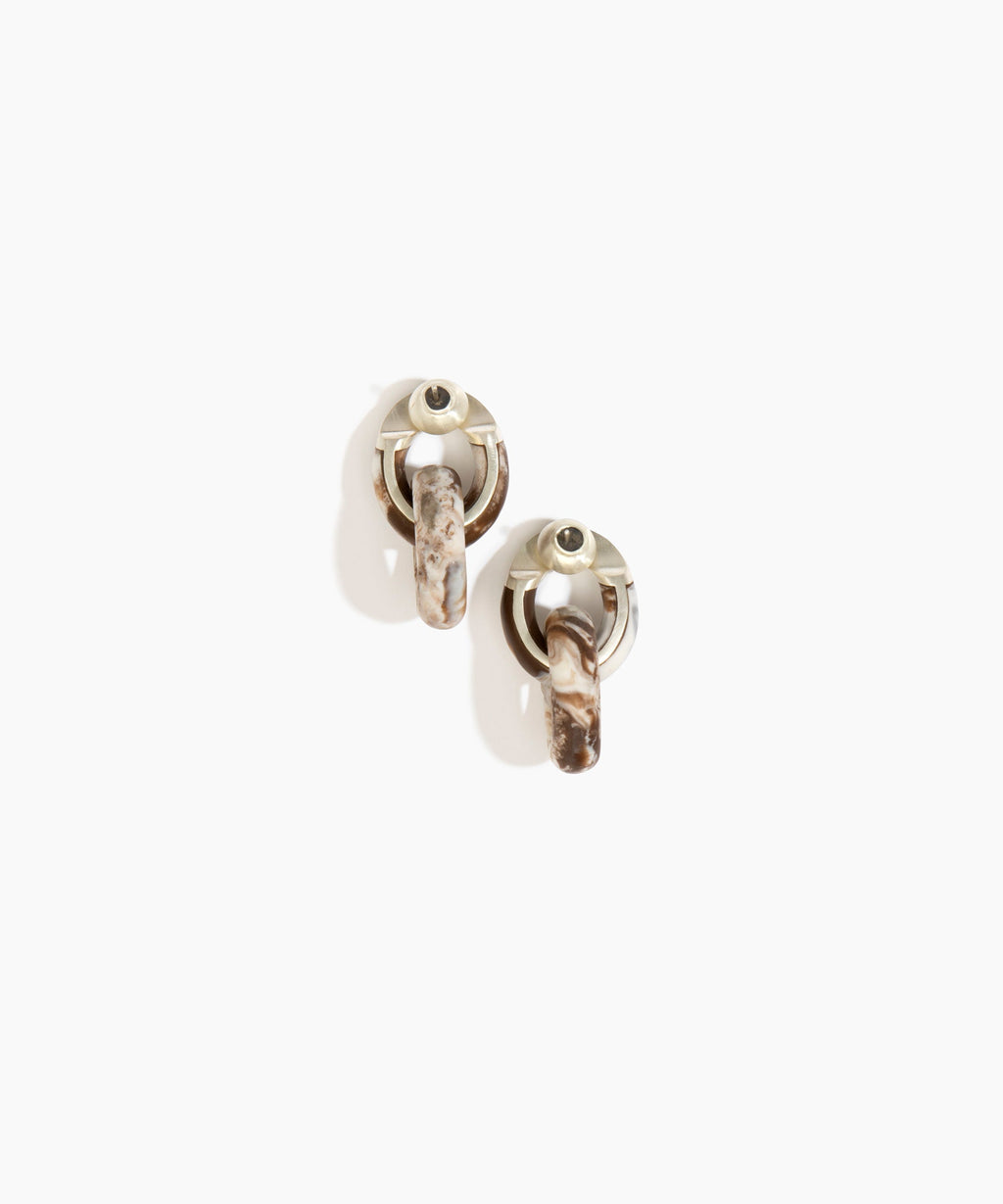 Small Rock Chain Earrings