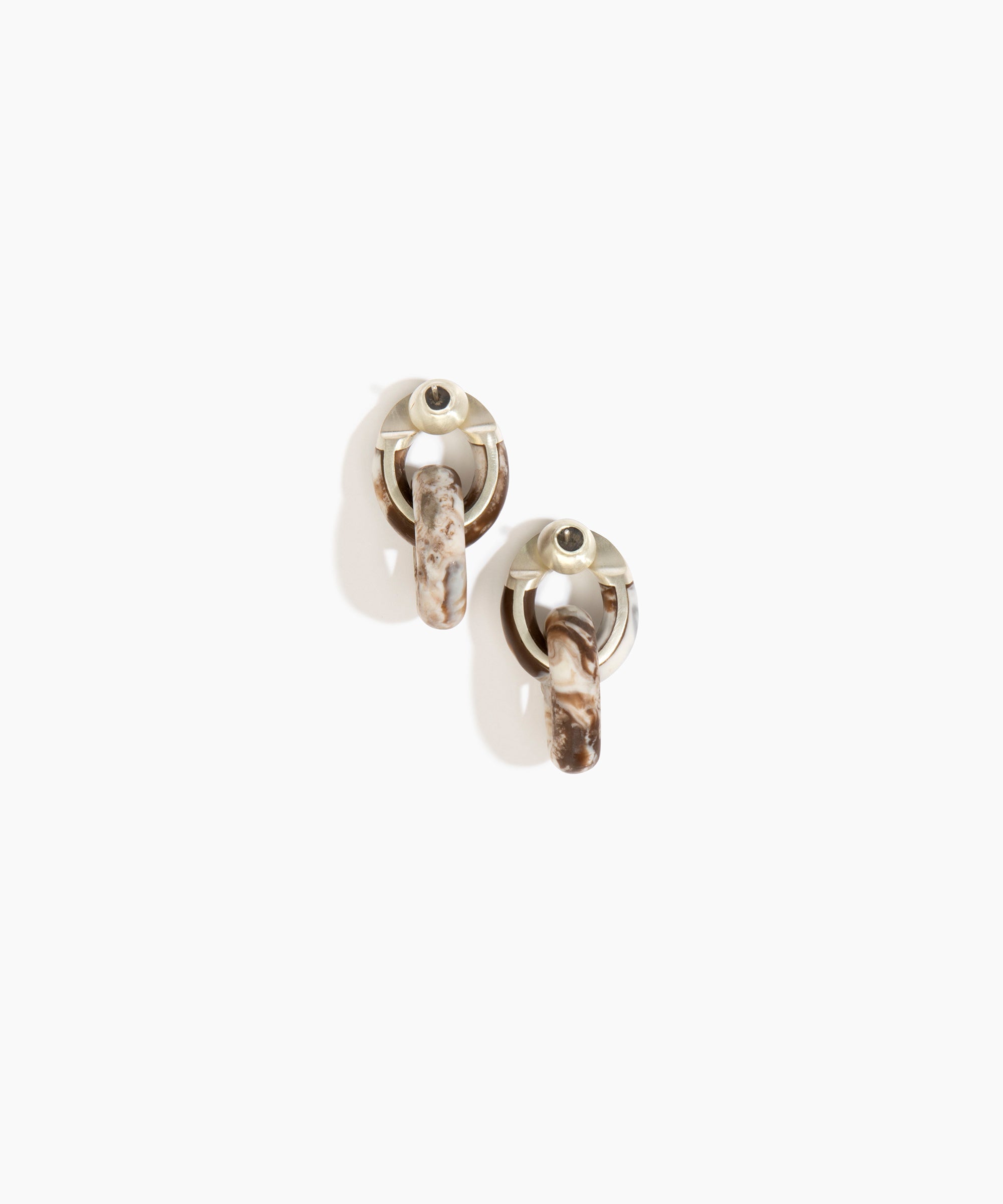 Small Rock Chain Earrings