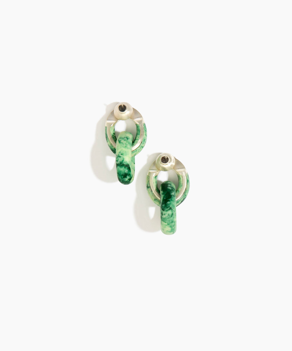 Small Rock Chain Earrings