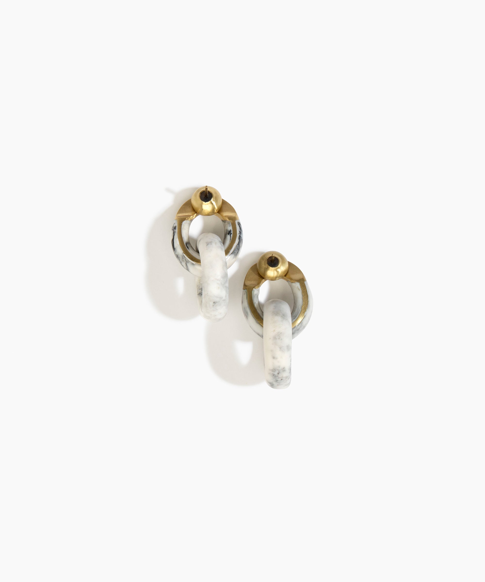 Small Rock Chain Earrings