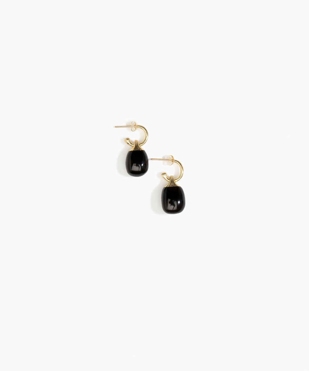 Small River Rock Hoop Earrings