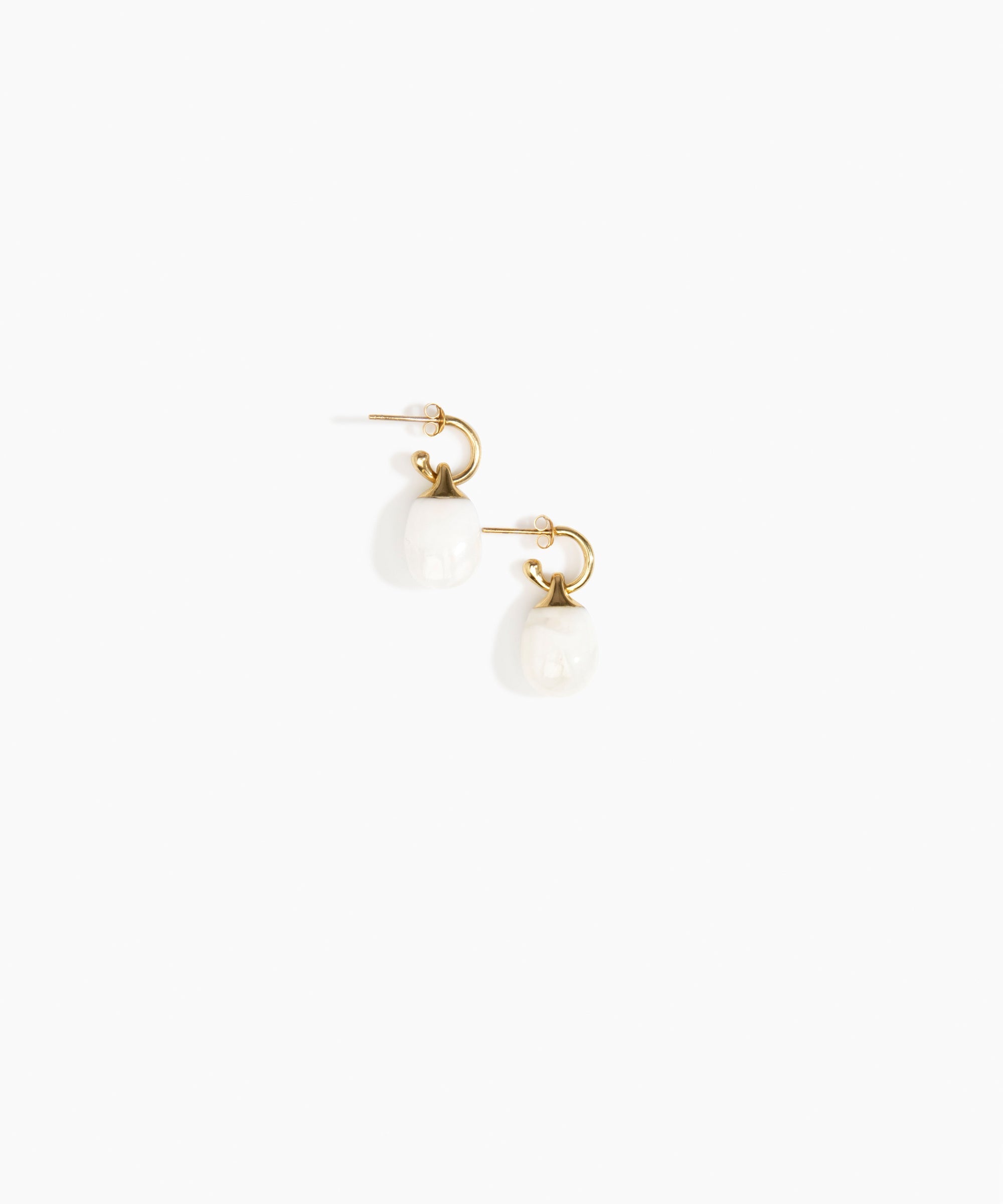 Small River Rock Hoop Earrings