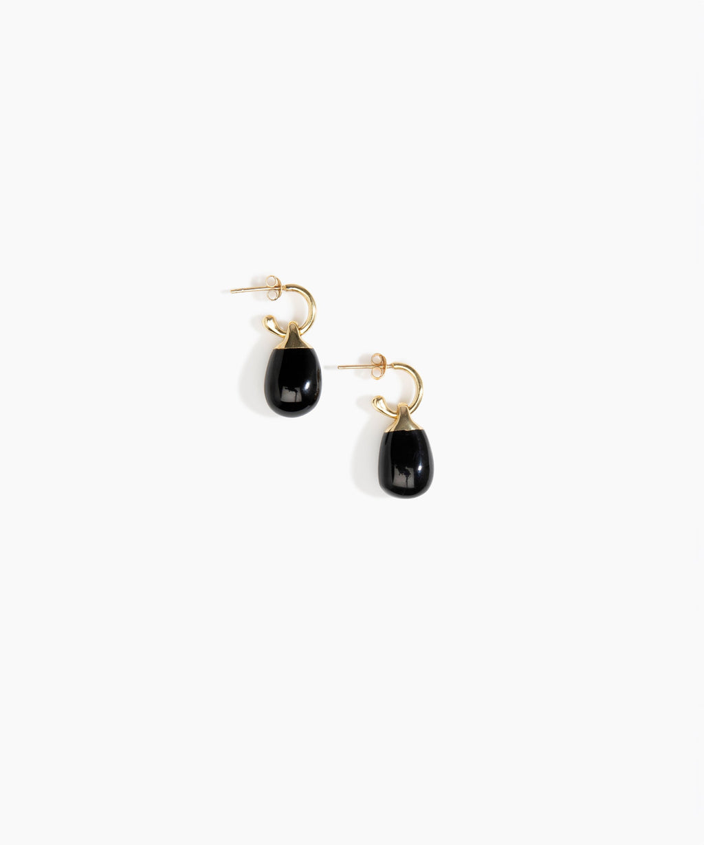 Small River Rock Hoop Earrings