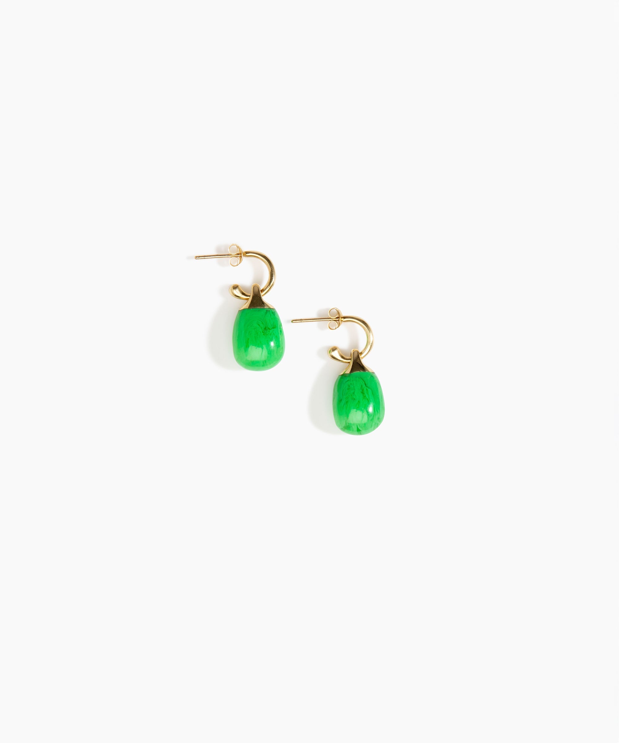 Small River Rock Hoop Earrings