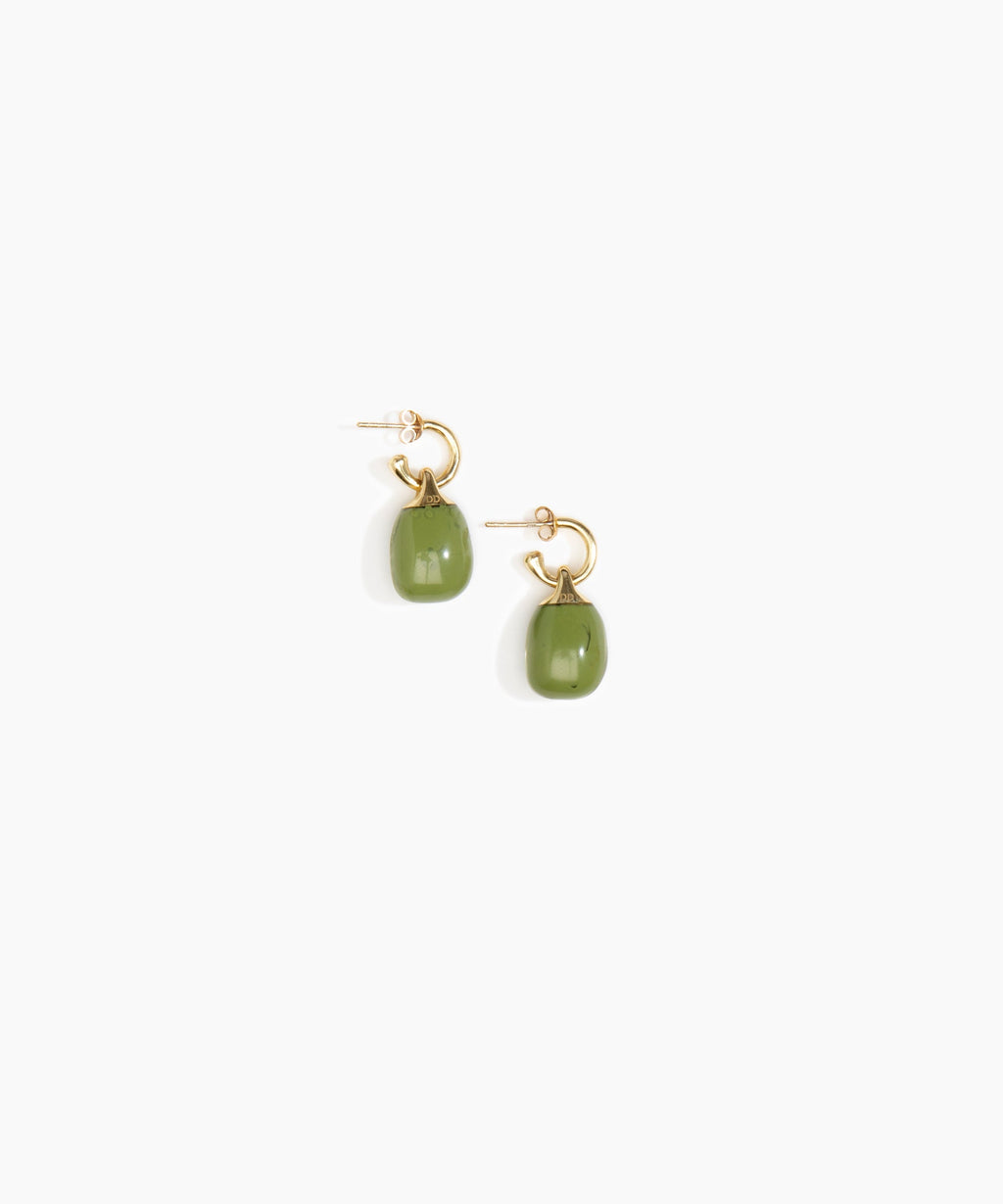 Small River Rock Hoop Earrings