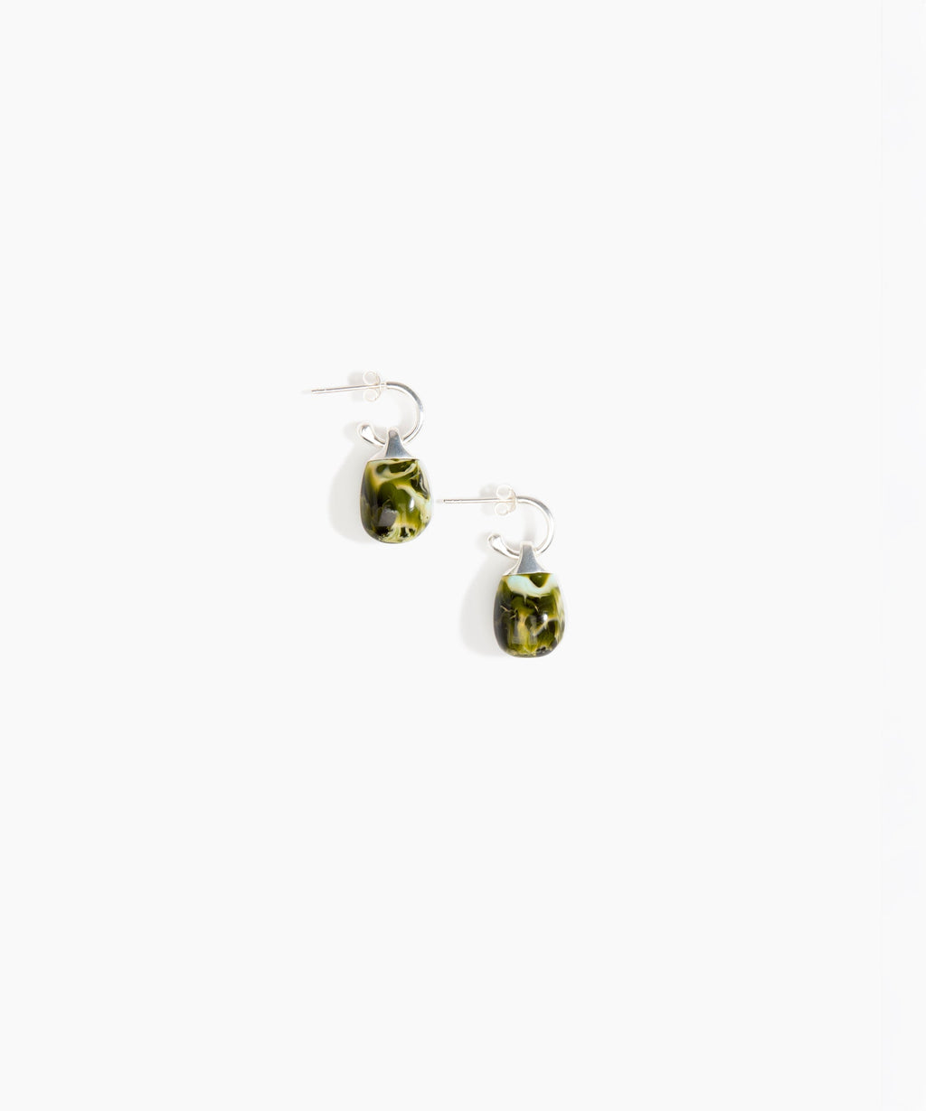 Small River Rock Hoop Earrings