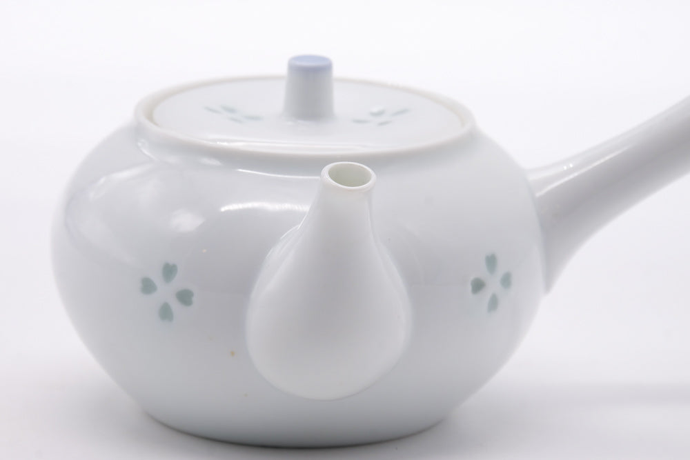 Japanese Kyusu - Floral Porcelain Arita-yaki Teapot - 350ml