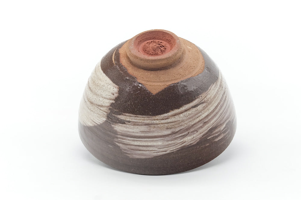 Japanese Matcha Bowl - Wan-nari White Hakeme Glazed Chawan