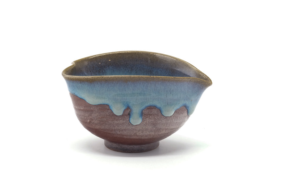 Japanese Katakuchi - Blue Drip-glazed Agano-yaki Water Cooler - 175ml