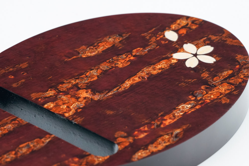 Kabazaiku Sakura Wooden Cherry Bark Teapot Stand