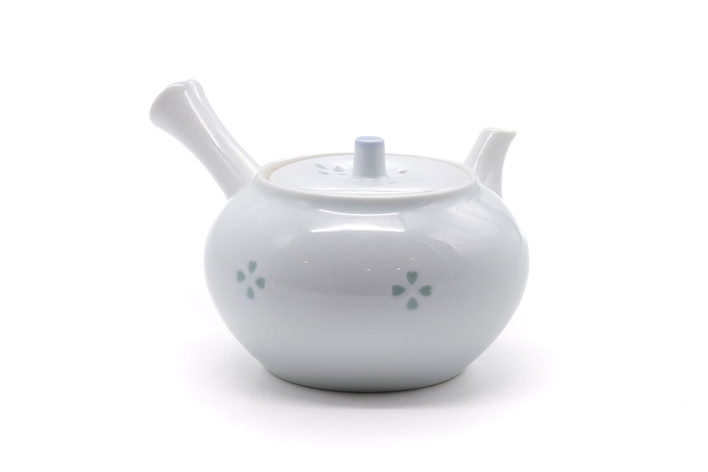 Japanese Kyusu - Floral Porcelain Arita-yaki Teapot - 350ml