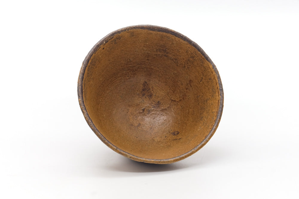 Japanese Matcha Bowl - Yellow Weathered Tenmoku-gata Chawan - 300ml