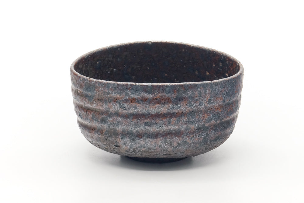 Japanese Matcha Bowl - Earthy Metallic Speckled Chawan - 300ml
