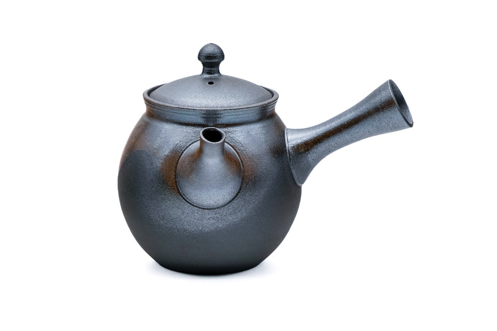 Tea Set - Metallic Glazed Teapot with Two Teacups