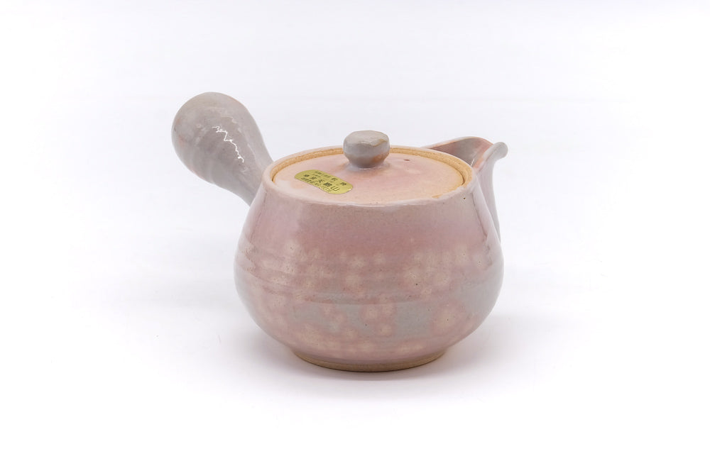 Japanese Tea Set - Pink Gohonte Hagi-yaki Kyusu with 5 Yunomi Teacups