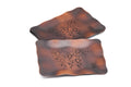 Japanese Meimeizara - Set of 5 Abstract Blossoms Wavy Cooper Sharing Plates