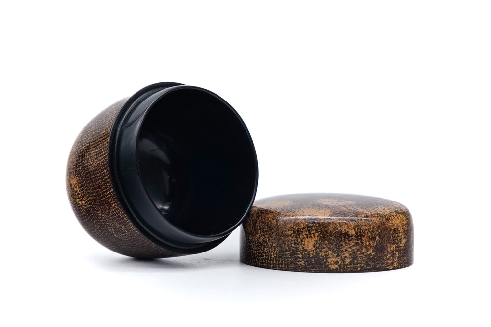 Japanese Natsume - Brown Gradient Black Lacquer Tea Caddy