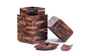 Japanese Chazutsu - Kabazaiku Rectangular Cherry Bark Tea Canister with Tea Scoop