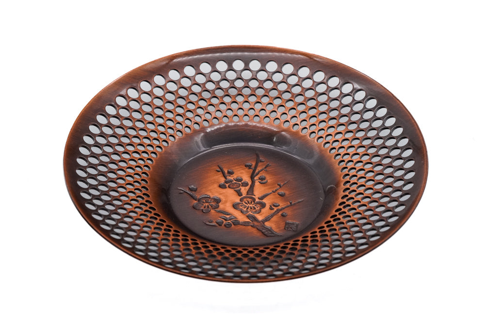 Japanese Chataku - Set of 5 Unique Copper Tea Saucers