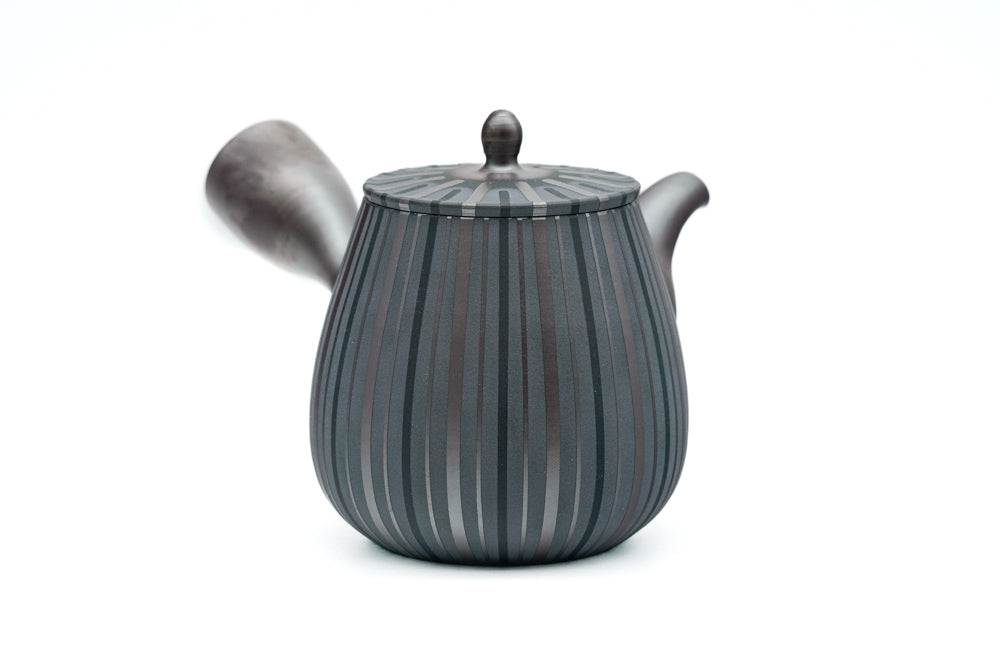 Purple Striped Banko-yaki Teapot - 250ml