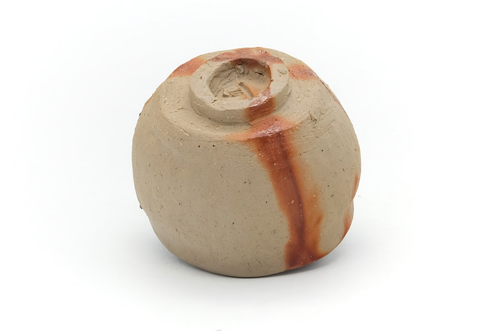 Japanese Teacup - Orange Hidasuki Bizen Yunomi - 90ml
