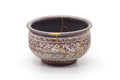 Japanese Kensui - Chrysanthemum Mishima Kintsugi Water Bowl - 640ml