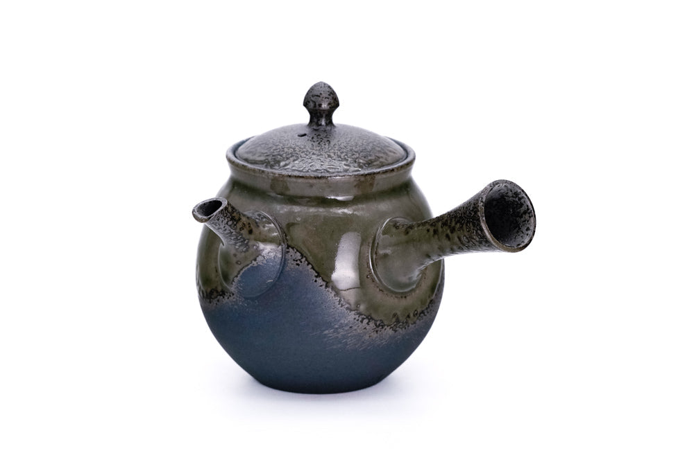 Blue Wavy Glaze Tokoname Teapot - 260ml