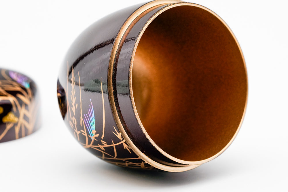 Akigusa Natsume - Autumn Plants Lacquer Tea Caddy