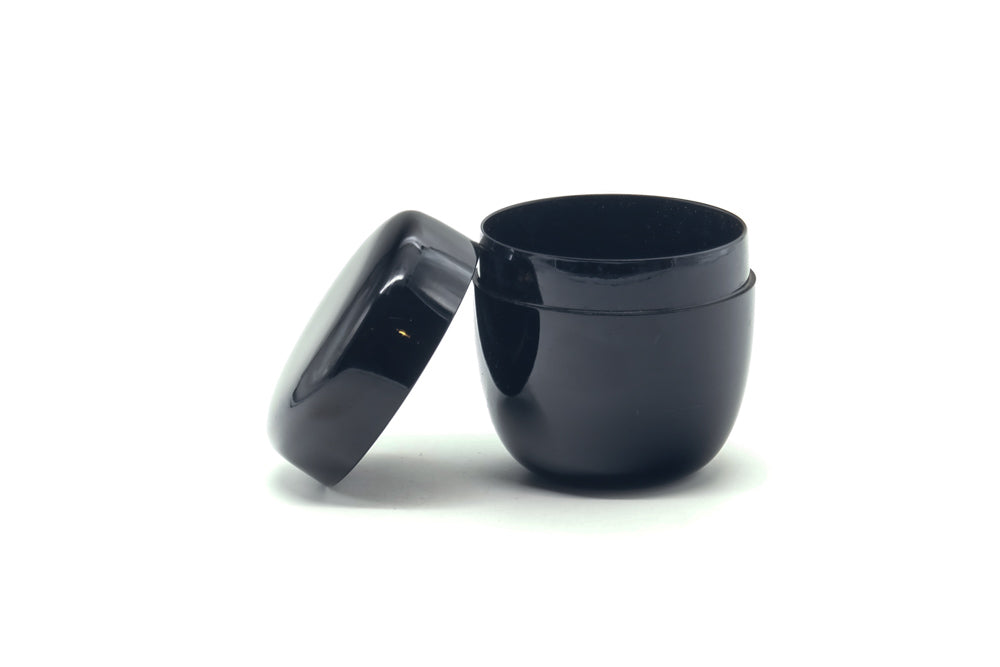 Japanese Natsume - Plain Black Lacquer Tea Caddy