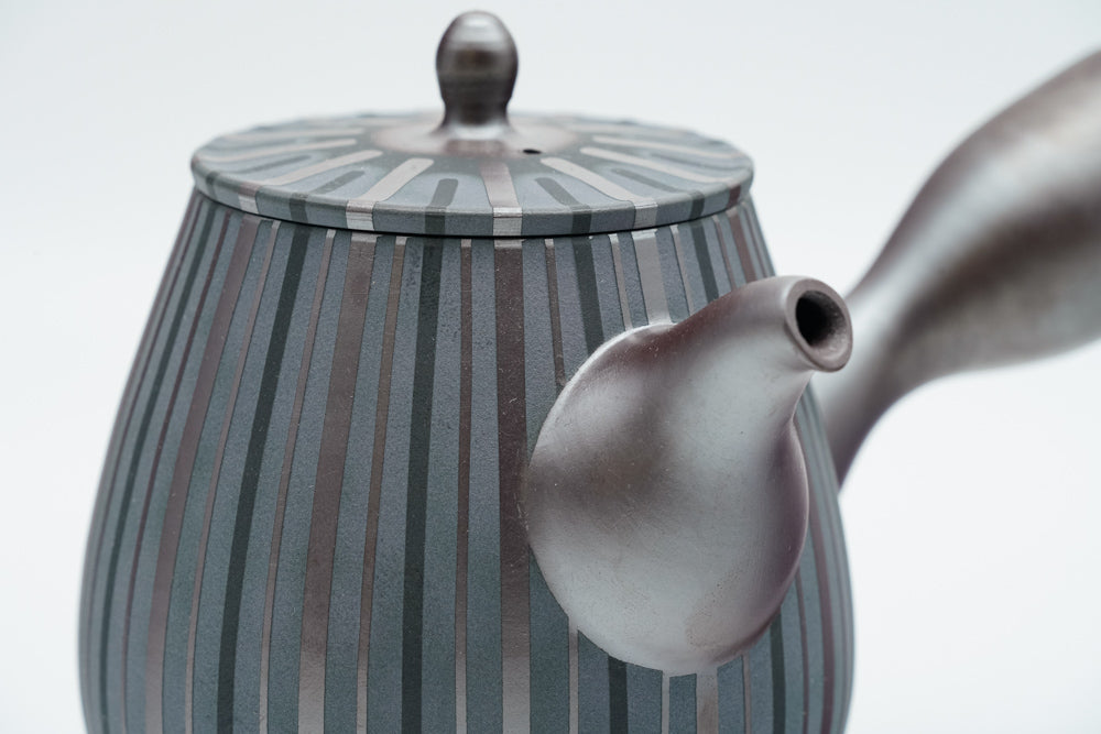 Purple Striped Banko-yaki Teapot - 250ml