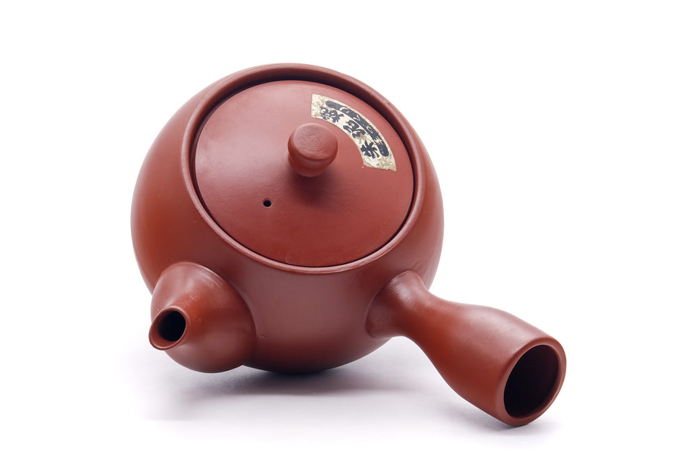Japanese Kyusu - Engraved Tokoname Mesh Teapot - 350ml