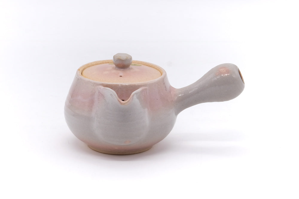 Japanese Tea Set - Pink Gohonte Hagi-yaki Kyusu with 5 Yunomi Teacups