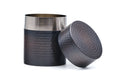Japanese Chazutsu - Large Vintage Hammered Metal Tea Canister