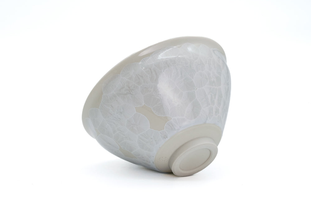 Silvery White Hanakessho Crystal Glaze Tenmoku Chawan