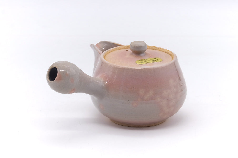 Japanese Tea Set - Pink Gohonte Hagi-yaki Kyusu with 5 Yunomi Teacups